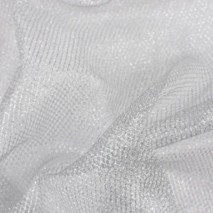 Tejido Rejilla Plateada Brillo
