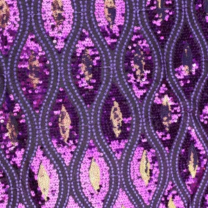 Tejido Dibujo Lentejuela Morada