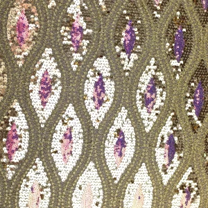 Tejido Dibujo Lentejuela Dorada