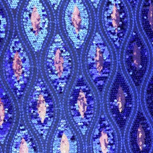 Tejido Dibujo Lentejuela Azul