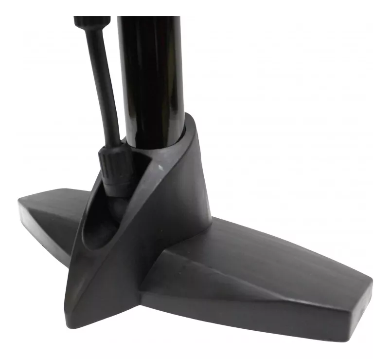 Bombin Pie Uk Time Con Marcador De Presion Negro/Metal 160 PSI - Imagen 4