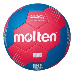 BALON HANDBALL SERIE F1800 RESINA FREE N°2 ROJO/AZUL MARINO