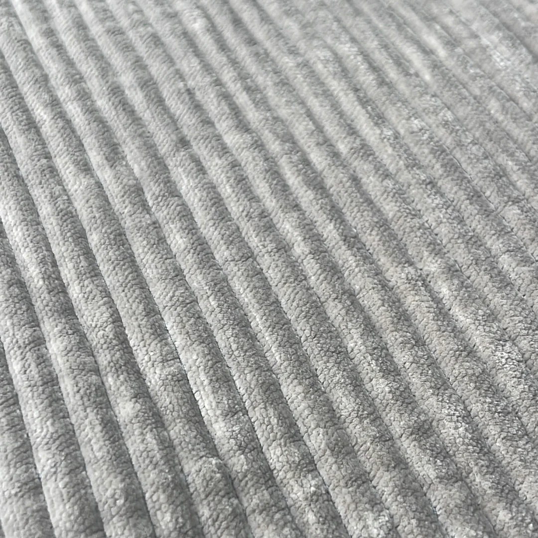 Tejido Chenilla Mosul Pana Gruesa Gris - Imagen 5