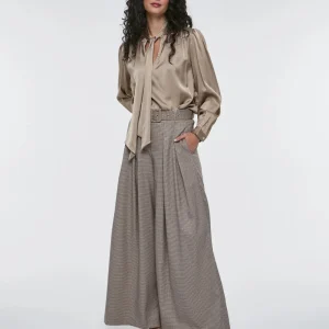 Pantalón Pliegues Cuadros Mini