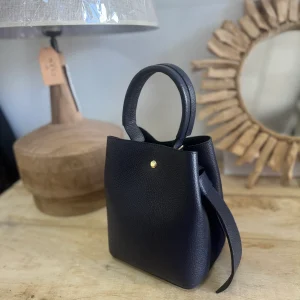 Bombonera Piel Sophia Azul Marino