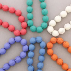 Collar de Bolas Revestidas Colores