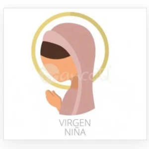 Virgen Niña Gargantilla Piedra de Colores