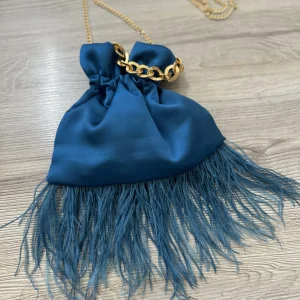 Bombonera Plumas Azul Petróleo