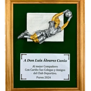 GALVANO TERCIOPELO VERDE FIG NP 554 ARQUERO 19 X 24 CM.