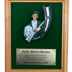 GALVANO TERCIOPELO VERDE FIG NP 624 CAZA 19 X 24  CM