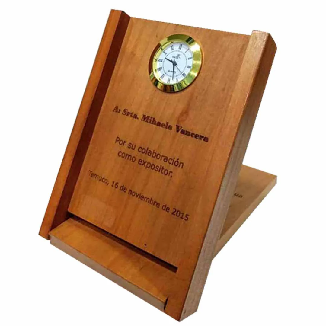 GALVANO CAJA MADERA CON RELOJ