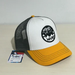 Gorra WW TRUCKER Blanca/Amarilla/Gris Oscuro Bordado 3D