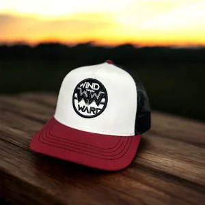 Gorra WW TRUCKER Blanca/Burdeos/Negra Bordado 3D