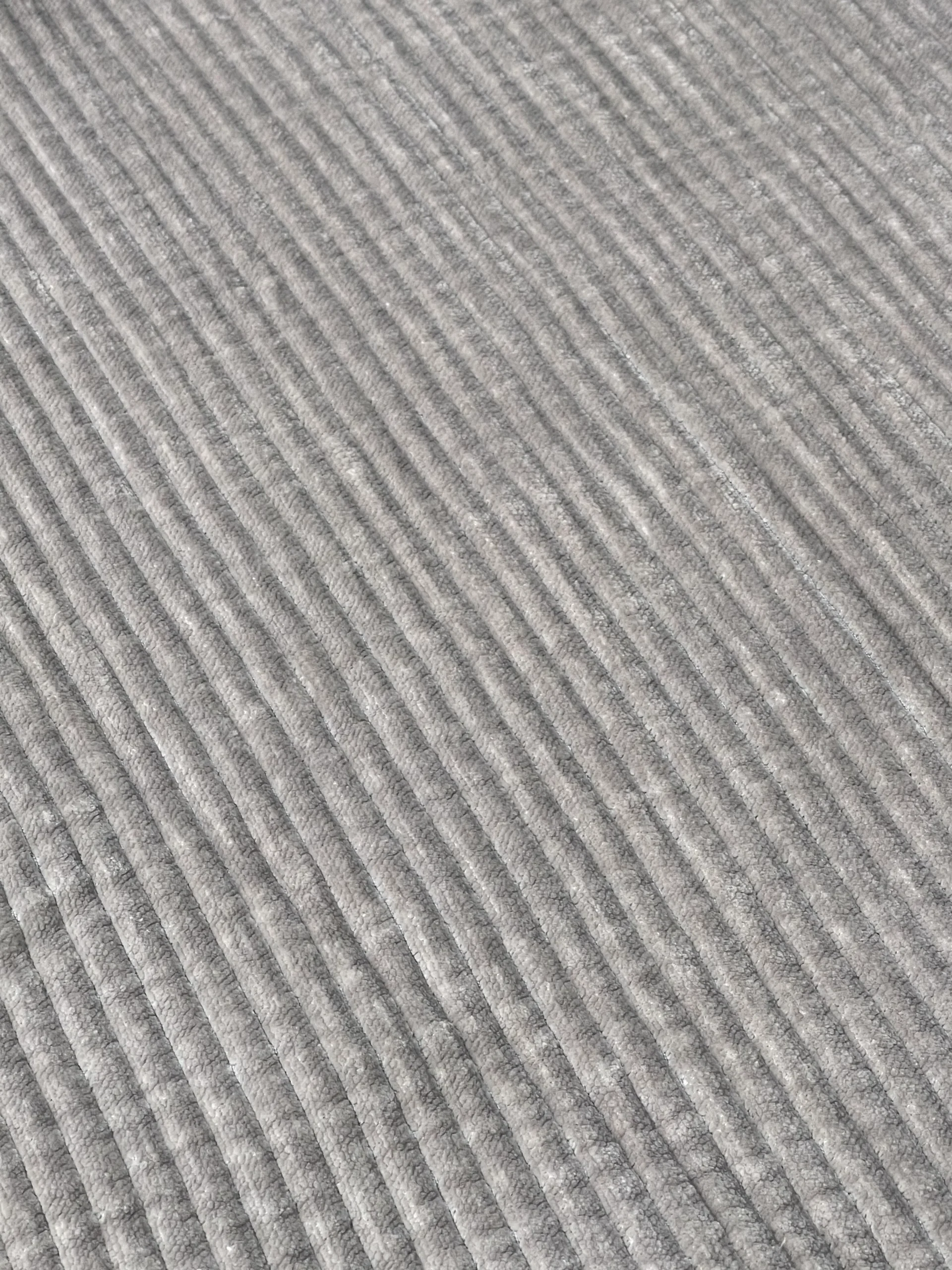 Tejido Chenilla Mosul Pana Gruesa Gris