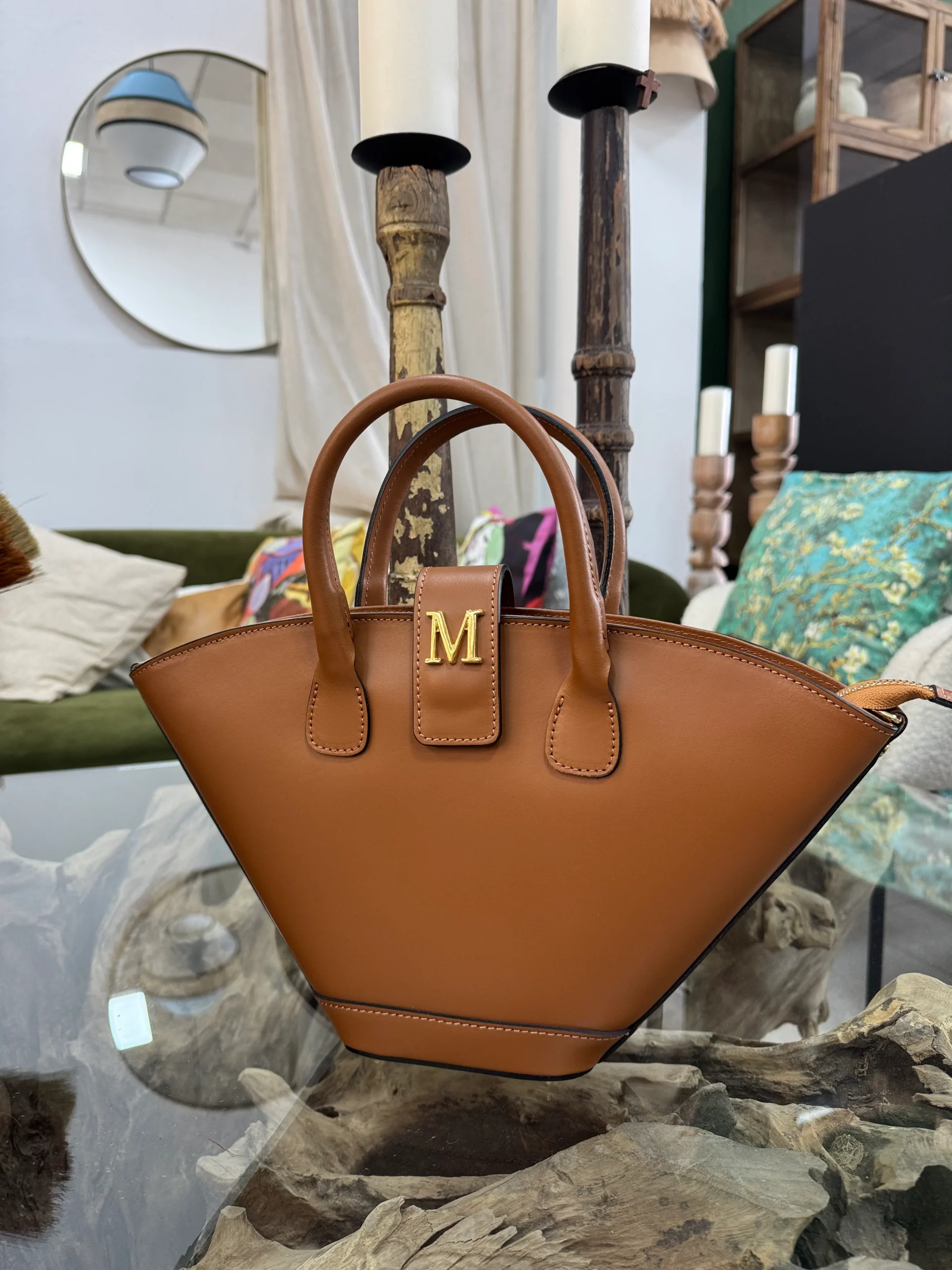 Bolso Piel Capazito Camel - Imagen 6