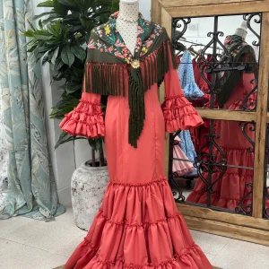 Vestido Flamenca Modelo Córdoba Coral