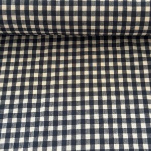 Tejido Vichy Sersuker Negro