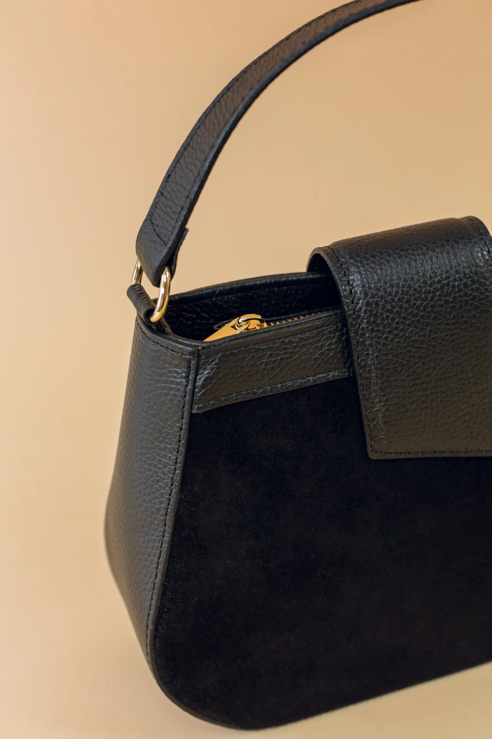 Bolso Piel Saddle Negro - Imagen 3