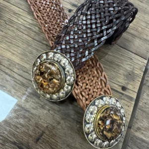 Cinturón Piel Trenzada