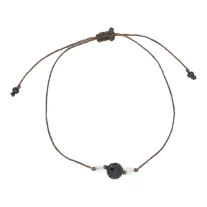 Pulsera Seducción Piedra Volcánica Natural y Cuarzo Blend