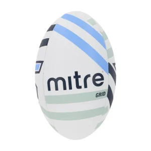 BALON RUGBY MITRE GRID BLANCO/AZUL MARINO/CELESTE N° 5