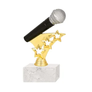 TROFEO MICROFONO ESTRELLAS MOD 301 14 CMS