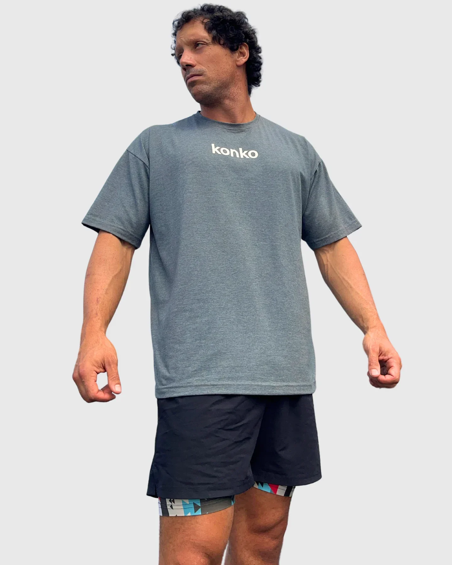 Polera over size Konko profe joako gris