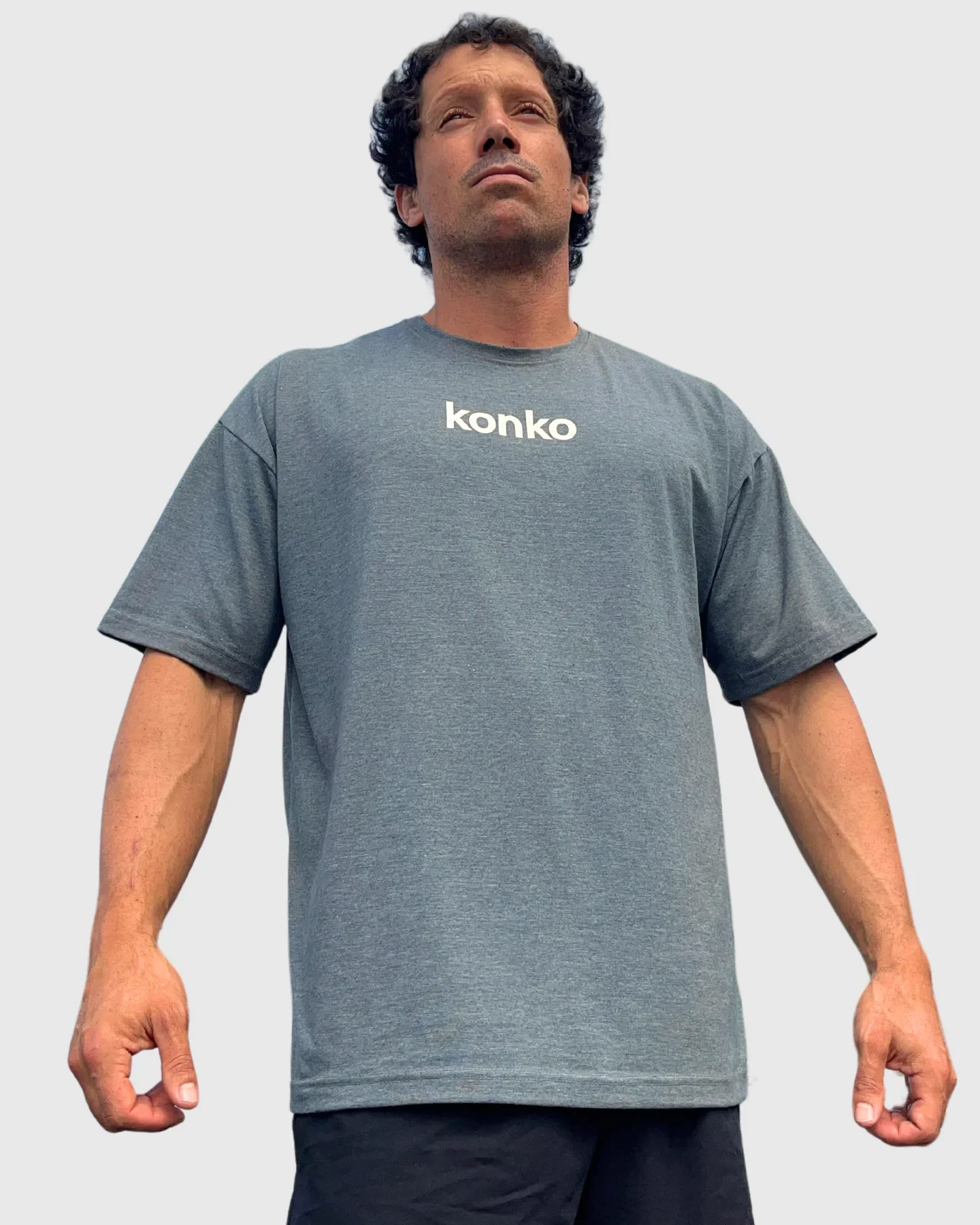 Polera over size Konko profe joako gris - Imagen 3