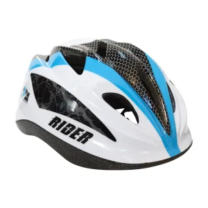 Casco Rider ECO17 Ajust Inf Blanco-Celeste Talla XS/S