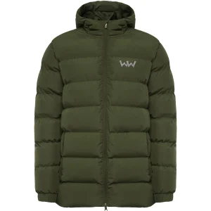 Parka Logo Bordado Unisex WARMY Verde Militar Oscuro