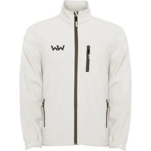 Softshell Logo Bordado hombre MOUNTAIN Blanco Perla