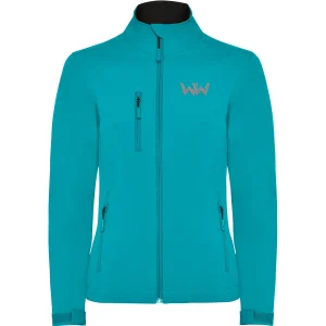 Softshell Logo Bordado mujer MOUNTAIN Agua Marina