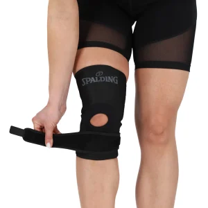 RODILLERA SPALDING CON VELCRO NEGRO TALLA ESTANDAR