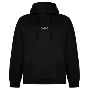 Sudadera Orgánica con capucha EMBRO Logo Bordado Unisex Negra