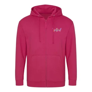 Sudadera con capucha y cremallera BOHO Unisex Fucsia
