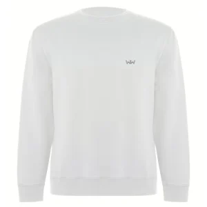 Sudadera Orgánica EMBRO Logo Bordado Unisex Blanca