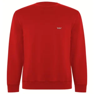 Sudadera Orgánica EMBRO Logo Bordado Unisex Roja