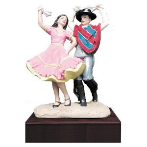 TROFEO RESINA CUECA COLOR 19 CM