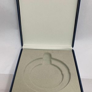 PORTA MEDALLA AZUL PARA 5 Y 7CM CON PLACA