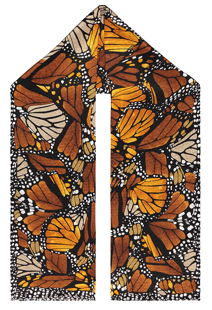 Bufanda Doble Vista Mariposa Macro - Imagen 5