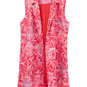 Chaleco Okuili Quetzalcóatl Rojo Brillante