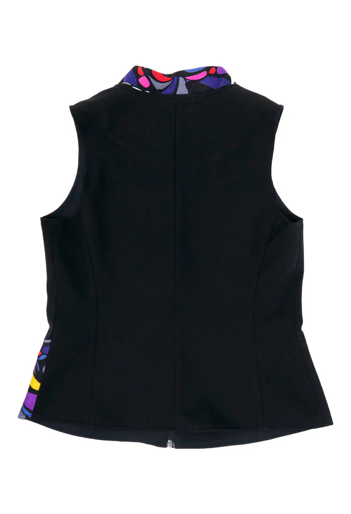 Chaleco Combinado Mariposa Abstracta Negro - Imagen 6