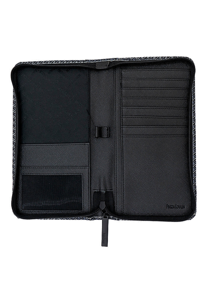 Porta Documentos K贸och Saffiano Grecas de Mitla Negro - Imagen 4