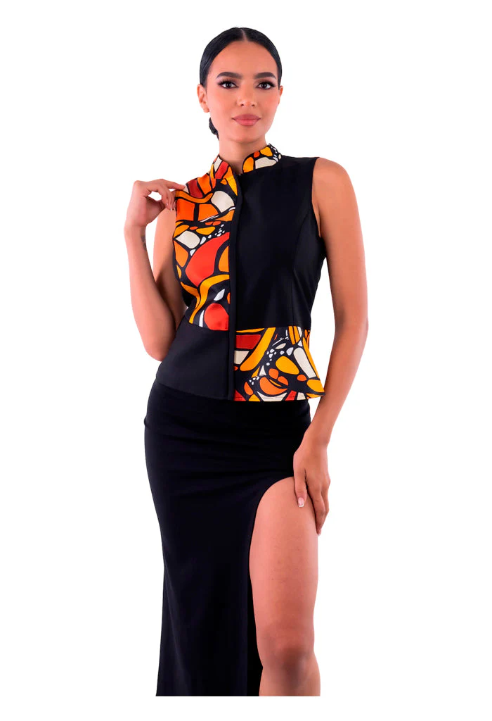 Chaleco Combinado Mariposa Abstracta Original - Imagen 3