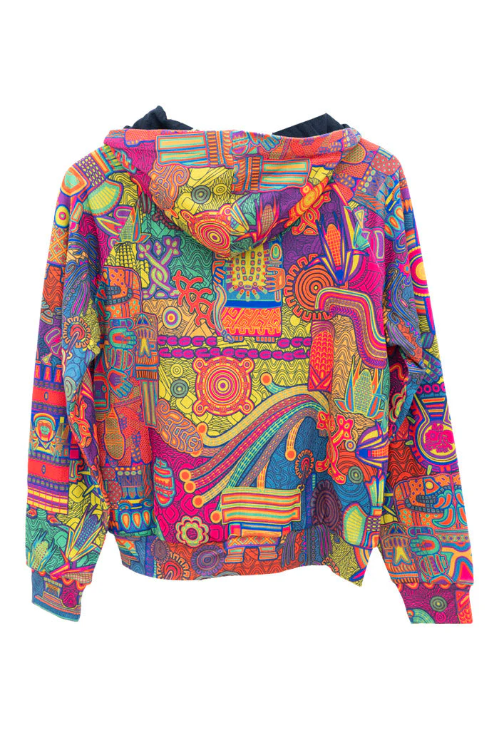 Sudadera X贸chitl Mujer Diosas Mexicas Amarillo - Imagen 4