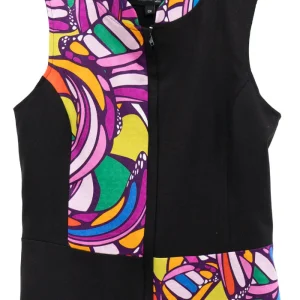 Chaleco Combinado Mariposa Abstracta Morado