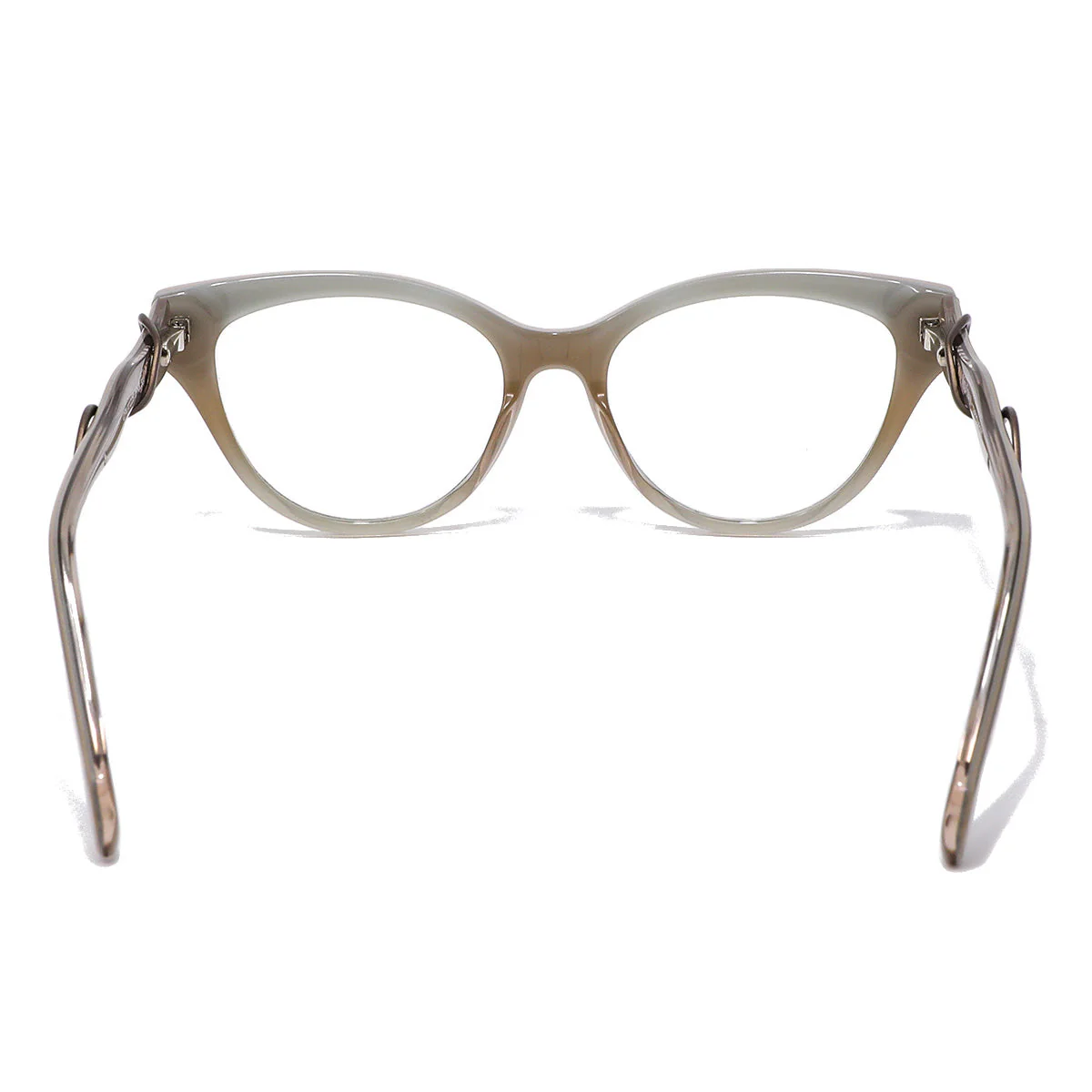 Lentes Clip On Pantos Gris Mariposa Dorada - Imagen 6