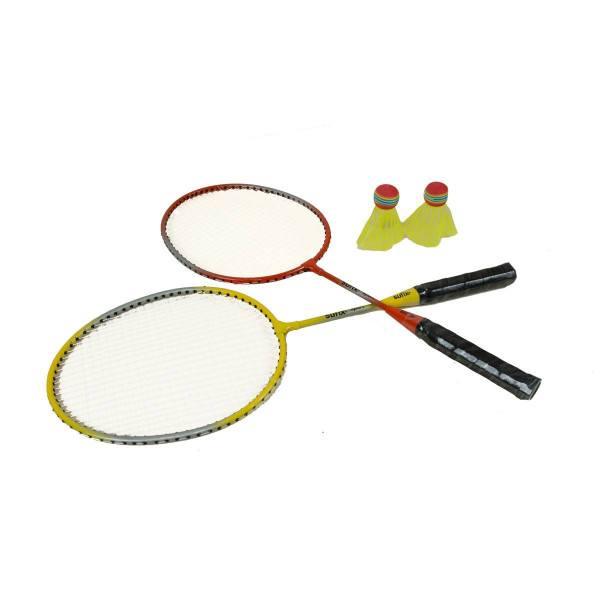 SET BADMINTON 2 RAQUETAS + 2 PLUMILLAS JUNIOR