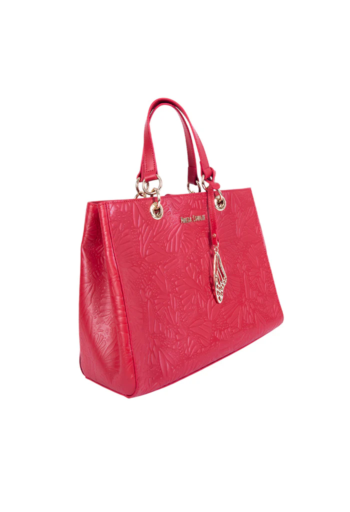 Bolsa Kaxan Piel Grabado Mariposa - Imagen 3