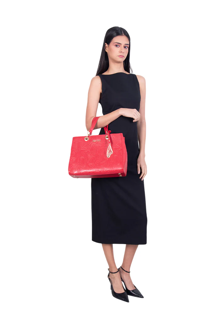 Bolsa Kaxan Piel Grabado Mariposa - Imagen 5